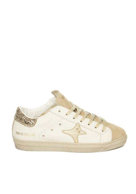 White/gold 4015 sneaker AMA BRAND DELUXE | 4015SNK-BIA/ORO